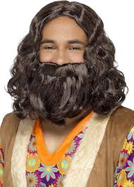 Smiffys 43069 Hippiejesus Wig and Beard Set One Size for sale online