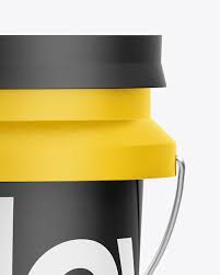 Download Plastic Paint Bucket Mockup In Bucket Pail Mockups On Yellow Images Object Mockups PSD Mockup Templates