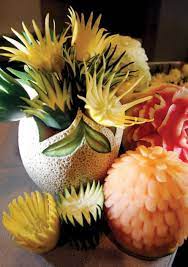 Food Art Sculptures De Fruits Et Legumes Chef Ray Duey Edible Art Fruit Carving Fruit And Vegetable Carving