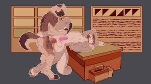 Explicit gay furry gif action