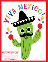 The magnificent moustaches of mexico trope as used in popular culture. Viva Mexico Composition Notebook Funny Cactus With Mustache Sombrero Maracas Mexican Cinco De Mayo Wide Ruled Lined 8 5 X 11 A4 Writing Book White Glossy The Mexico Legends Cinco De