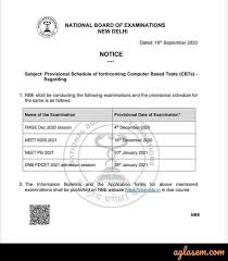 Aiims msc 2021 exam pattern. Nbe Announces Neet Pg 2021 Exam Date Check Notice Here Aglasem News