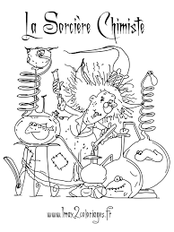 Coloriages Sorciere La Sorciere Chimiste A Imprimer Coloriage Sorciere Dessin A Colorier