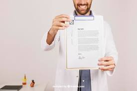 Download Mock Up Designwith Happy Doctor And Clipboard For Free Mocking Doctor Flyer Design
