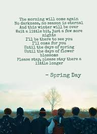 wiz khalifa: first you both go out your way and the vibe is feeling strong and what's small turn to a. Spring Day Bts Wallpaper Lyrics Bts Lyric Bts Lyrics Quotes
