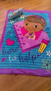 Doc mcstuffins is an american animated children's television series premiered on march 23, 2012 on the logo of doc mcstuffins is probably hand lettered and there are no matching fonts for them. Best Doc Mcstuffins Blanket With Doc Mcstuffins Roll Pillow For Sale In Piatt County Illinois For 2021