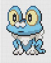 656 Froakie By Https Www Deviantart Com Electryonemoongoddes On Deviantart Pixel Art Grid Pixel Art Pokemon Pokemon Cross Stitch