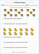 Welcome to the division wiki. Grade 1 Division And Grouping With Pictures Math School Worksheets For Primary And Elementary Math Education