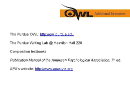 Welcome to purdue university's mypurdue! Apa Formatting And Style Guide Purdue Owl Staff