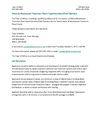 Water Wastewater Treatment Plant S Superintendent Chief Operator Town Of Wilton Maine