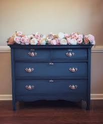 Black And Rose Gold Dresser Antique Dresser Painted In General Finishes Queenstown Grey Shadowed In Black With The Rose Gold Hardware Shabby Rose Gold Hardware Antique Dresser