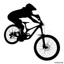Athlete Mtb Downhill Bike Black Silhouette Buy This Stock Vector And Explore Similar Vectors At Adobe Downhill Mtb Downhill Bike Mountain Biking Photography