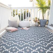 Natural ash grey 5 ft. Fab Hab Copenhagen Outdoor Rug Hatton Row