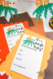 Chevron baby shower invitations and decorations. Jungle Themed Baby Shower Invitations 3 Boys And A Dog