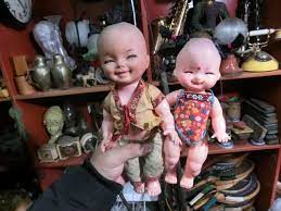 老上海怀旧收藏道具橱窗推荐 民国小娃娃橡皮娃娃玩具娃娃 antique dolls dolls baby face