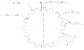 sae straight spline shaft dimensions gear pulley