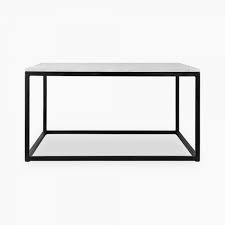Glass top with marble imitation base. Black White Marble Fontana Square Coffee Table Modern Coffee Tables