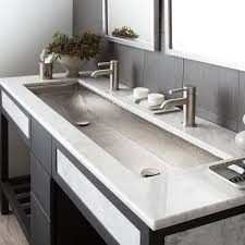 trough brushed nickel 48 inch