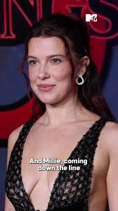 Millie Bobby Brown Red Dress with Dog Tt