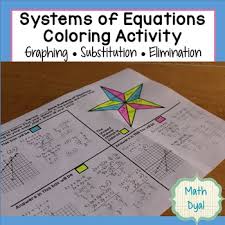 You'll find a growing set of holiday and seasonal themes that i'll be adding to over time. Solving Systems Of Equations By Substitution Coloring Worksheets Teaching Resources Tpt
