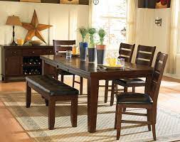 Ameillia 586 82 6pc Dark Oak Wood Leaf Dining Table Set Chairs Bench Small Dining Room Set Black Dining Room Sets Dining Room Small