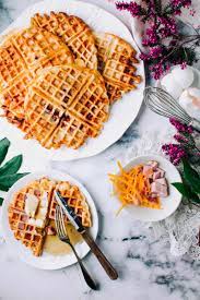 Melt the butter and stir it into the buttermilk. Ham Cheese Buttermilk Waffles Foodess