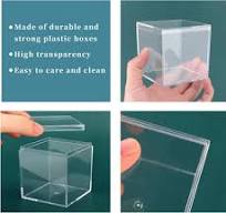 Clear Acrylic Box with Lid, 4 Pack 4X4X4 Inches Clear ...