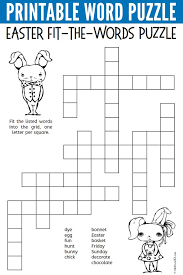 Check spelling or type a new query. Fun Easter Fit The Words Puzzle Free Printable Word Puzzles Word Puzzles For Kids Easter Activities
