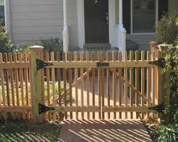Wood Picket Fence Double Gate Poolesville Picket Style Backyard Fences Wood Picket Fence Picket Fence Gate