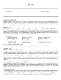 finance trainee resume sample