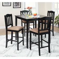 Metropolitan Counter Height 5 Piece Dining Set Black Walmart Com Counter Height Dining Sets Dining Table Setting Pub Set