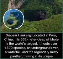 Xiaozai Tiankang: The largest and deepest sinkhole on the ...