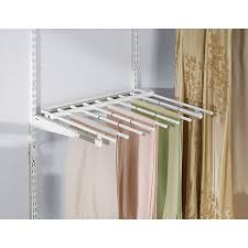 Specialty storage & accessories closet rod hardware. Rubbermaid 7 Rod Sliding Pants Rack For Closet Organizer In White Bed Bath Beyond