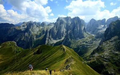 The breathtaking ridgelines of the Peja Pass, AI generated