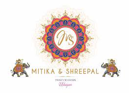 Logo Wedding Logo Monogram Wedding Invitation Cards Indian Wedding Cards Invites Wedding Stationer Wedding Logos Indian Wedding Cards Wedding Logo Design