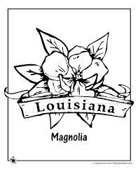 Color the pelican and banner white. Louisiana State Flower Coloring Page Woo Jr Kids Activities