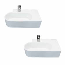 corner sink white porcelain edwin