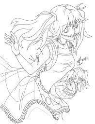 He has white gloves on his hands, and there is always an evil grin on his face. Creepypasta Coloring Pages Online