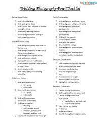 Essential Wedding Photography Checklist Lovetoknow Wedding Photo Checklist Wedding Photography Checklist Wedding Photography Poses