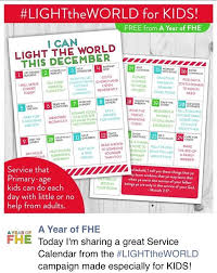 Pin By Tania Alexander On Christmas Lds Light The World Kids Calendar Lds Christmas