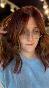 ✨The Gloria✨, Install of one row of Rainbow K-tips 🌈, Want a fun pop  without coloring your hair? You can always try this! K-tips and sewn weft  extensions give you the look without the lightener