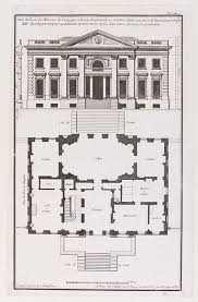 This Print By Jean Francois De Neufforge Shows A Plan For A Country House With The Front O Architecture Blueprints Architectural Floor Plans Architecture Plan