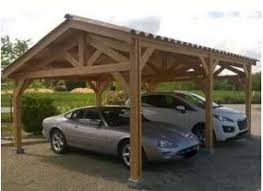 abri voiture 2 places en bois douglas avec toit double pente abris voiture bois abri voiture abri de jardin