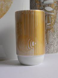 Victor Vasarely Rosenthal Vase Signed White And Gold Decor Op Etsy White And Gold Decor Victor Vasarely Gold Decor