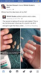 How To Easily Remove Acrylic Nails At Home Using Only Floss Take Off Acrylic Nails Remove Acrylic Nails Acrylic Nails At Home