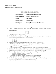 Maybe you would like to learn more about one of these? Uts Aljabar Linear