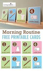 Create, study, print, share and download millions of flashcards. Kid S Morning Routine Flash Cards Free Printables
