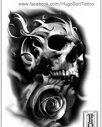 Black And White Skull And Rose Tattoos Skull Rose Scary Design Digital Tattoos Skulltattoo Rosetattoo Armtattoo Skull Rose Tattoos Sugar Skull Tattoos Tattoos