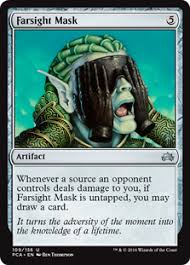 These cards are common in rarity as well as popularity. Farsight Mask Planechase Anthology Gatherer Magic The Gathering