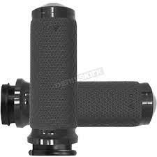 Avon Grips Black Large Memory Foam Round Grips Mf 63b Ano Fly Harley Davidson Motorcycle Dennis Kirk